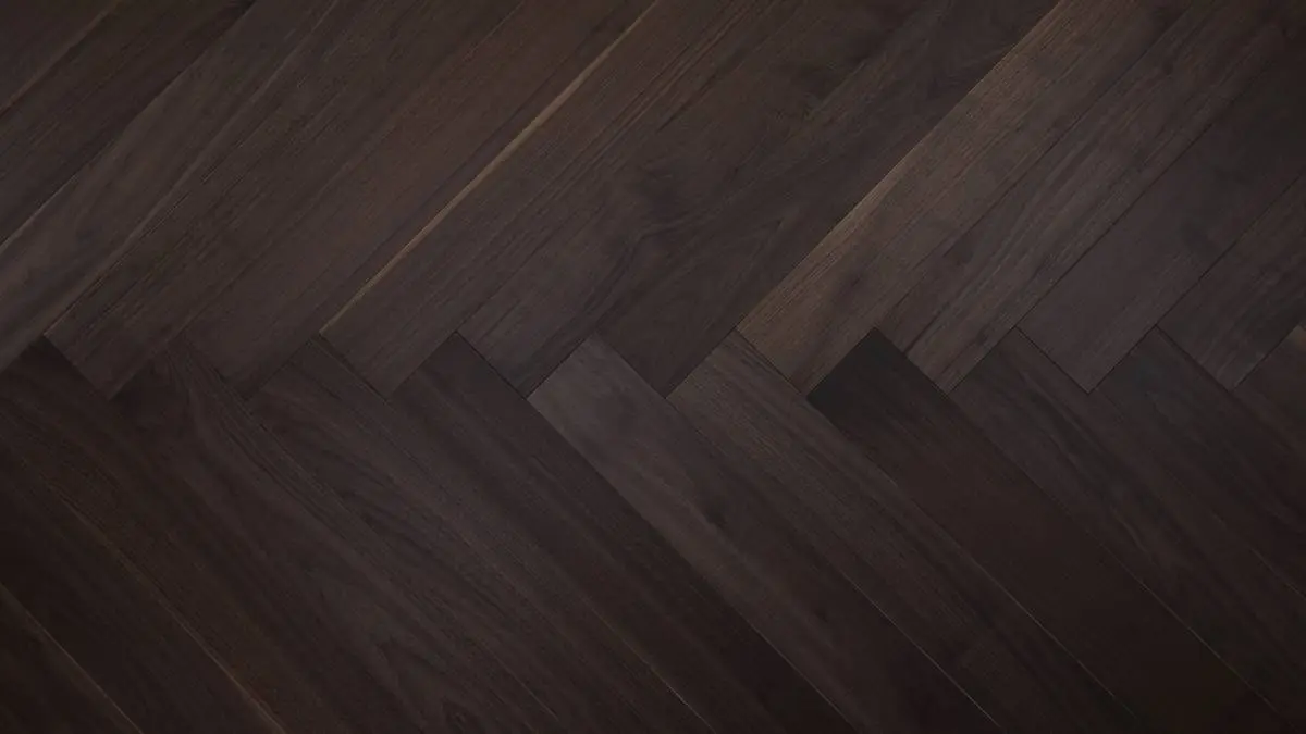 Black Walnut 5 Herringbone Collection-Chocolate By Vidar Flooring