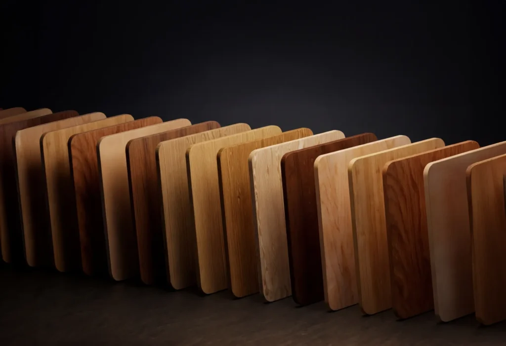 Wide-plank oak flooring in a styled modern interior