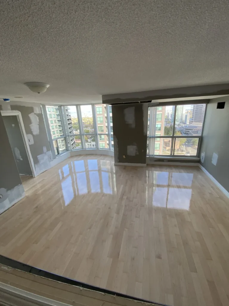 Hardwood floor refinished by 22FLOORING in North York, Toronto